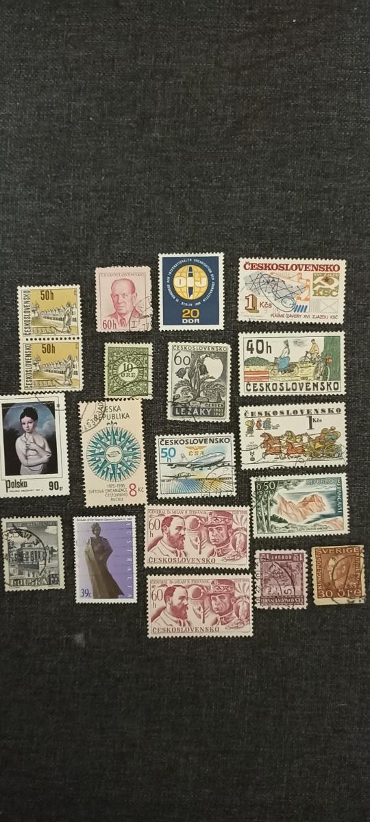 Konvolut starých poštových známok - Filatelia