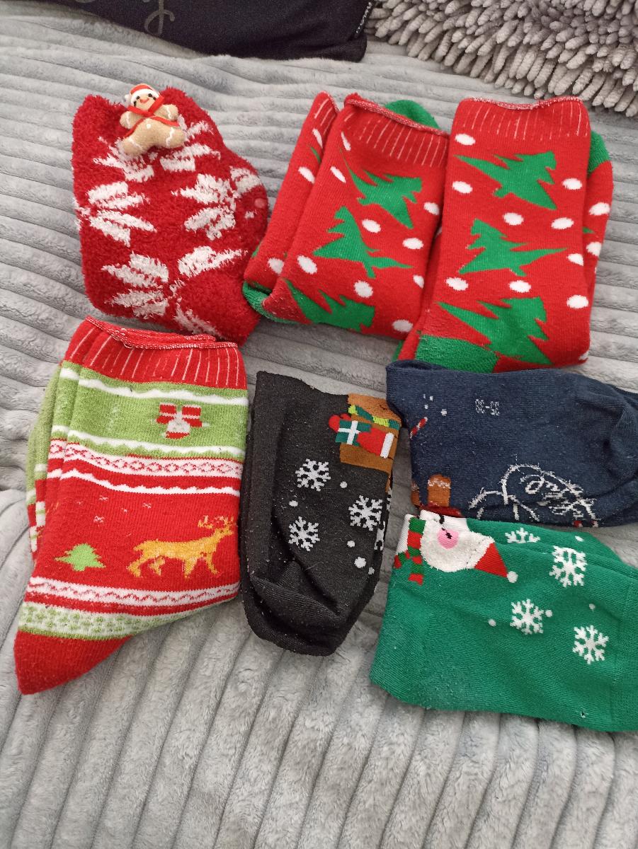 Vianočné ponožky 7párov vel.35-38 - Dámske oblečenie