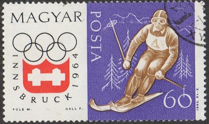 Maďarsko 1963 Mi: HU 1976A Séria: Zimné olympijské hry 1964 Innsbruck - Známky