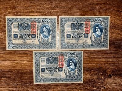Rakousko-Uhersko 3x 1000 korun 1902
