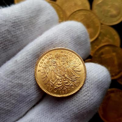 Krásna rakúska 10 Koruna 1897 BZ, František Jozef I., zlatá minca