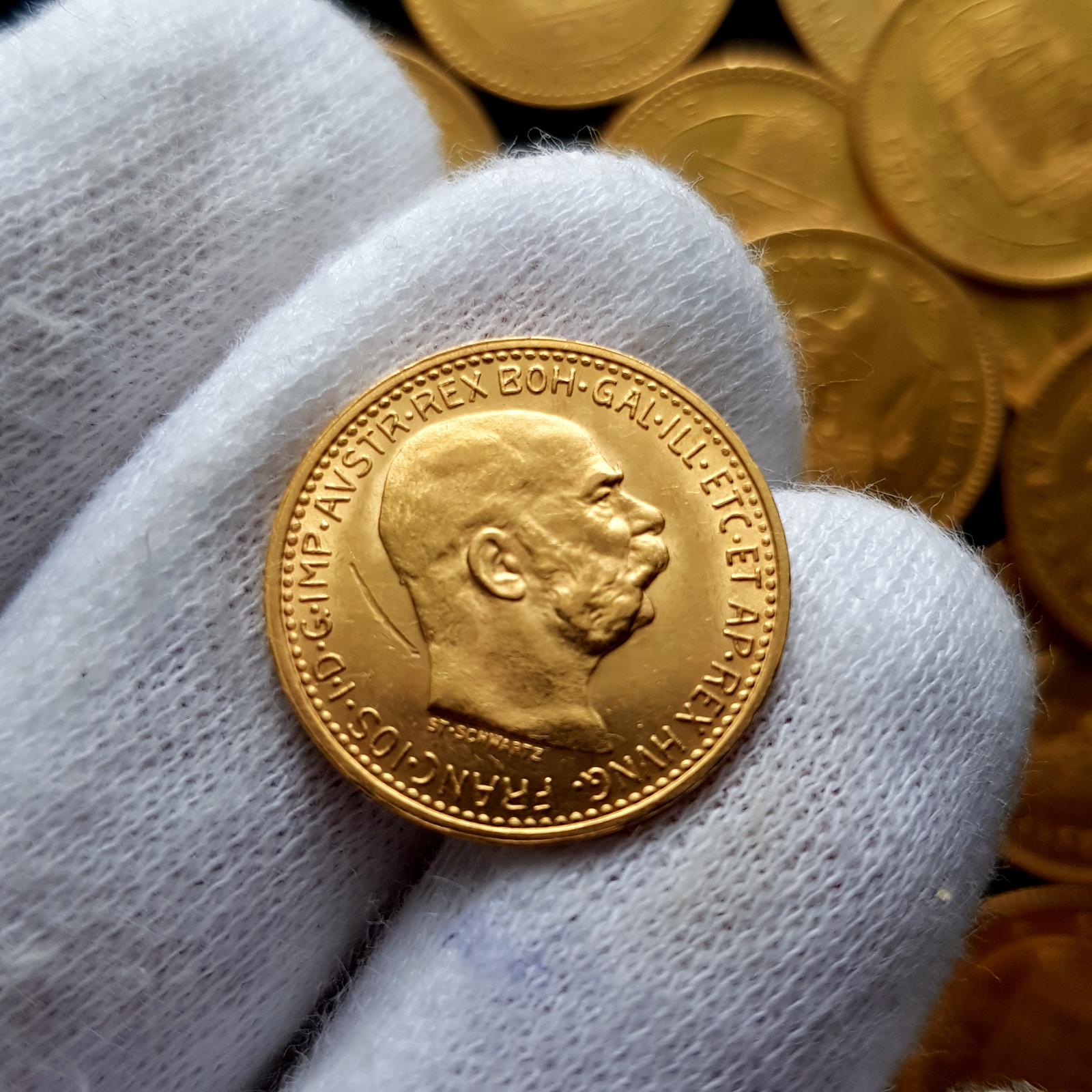 Rakúska 10 Koruna 1911 BZ, František Jozef I., zlatá minca - Numizmatika