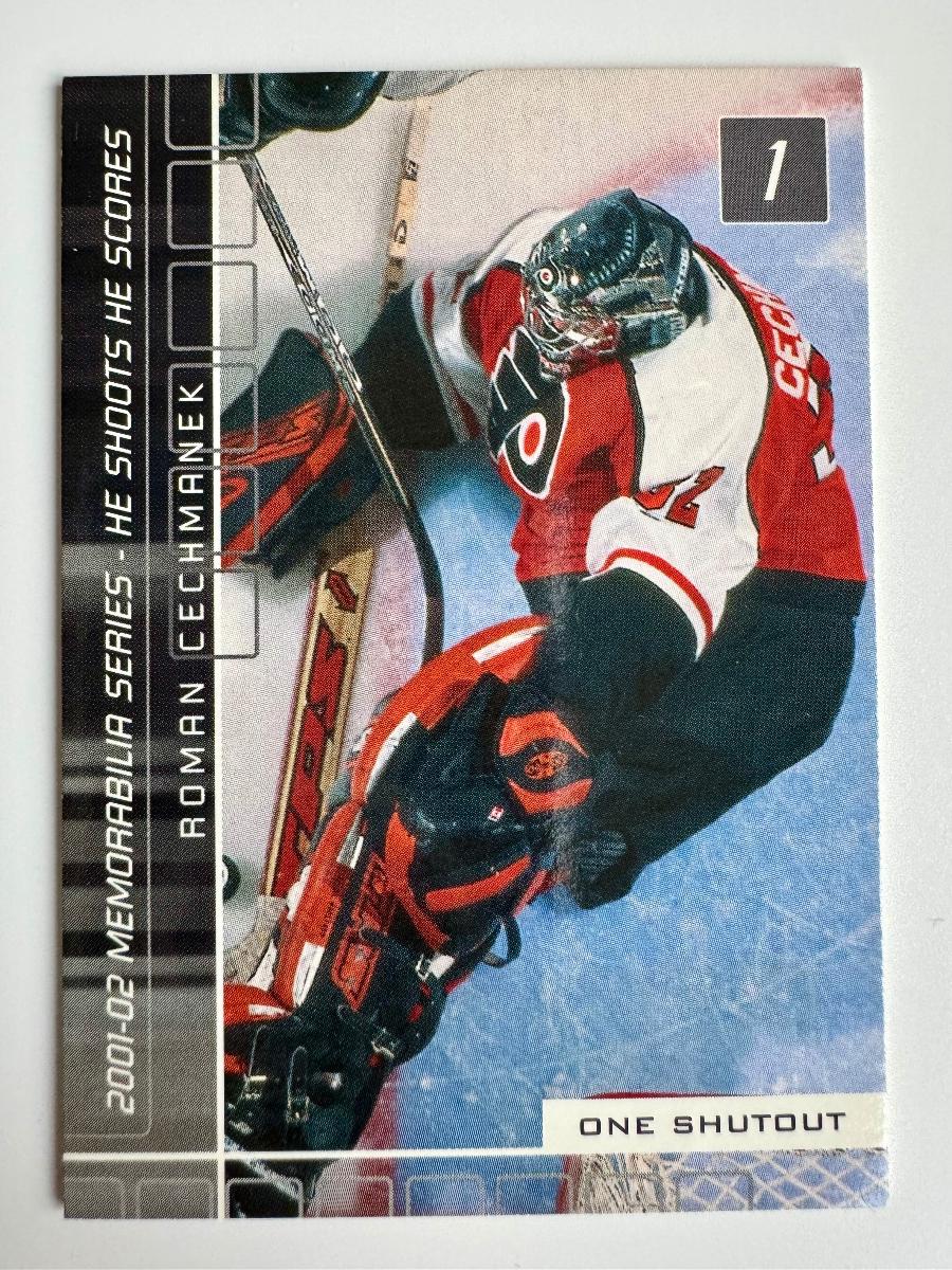 🇨🇿 Roman Čechmánek - 2001-02 Be a Player Memorabilia - Hokejové karty
