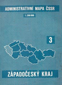 Administrativní mapa ČSSR  -  Západočeský kraj- r.1960. 100 x 70 cm