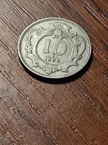 mince 10 haléřů 1895