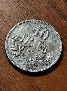 mince 10 filleru 1918