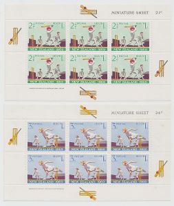 Nový Zéland, 1969, 2 1/2-3C Kriket, přepážkové listy, oblíbení,katalog
