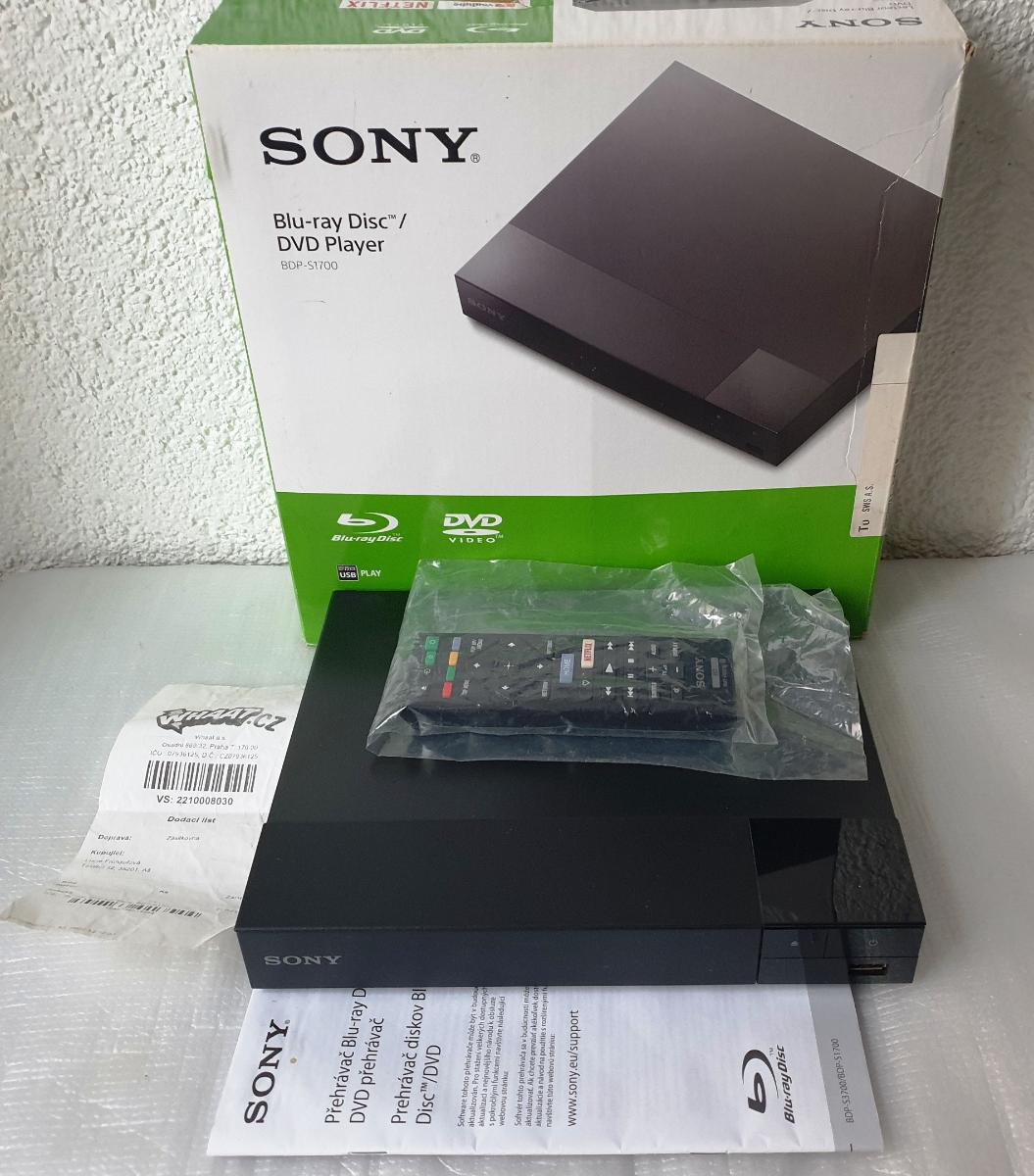 Sony BDP-S1700 Blu-Ray prehrávač (záruka 21.10.2024) - TV, audio, video