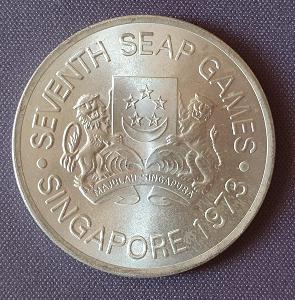 singapur 5 Dollar , 1973 , strieborná pamätná minca