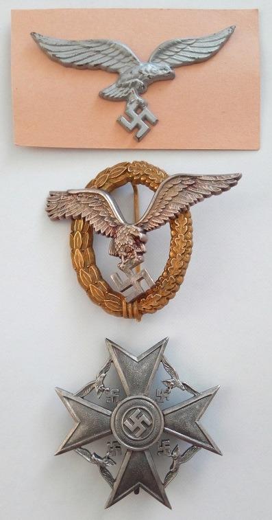 Luftwaffe – vyznamenanie WWII (pilot-pozorovateľ, španielsky kríž)