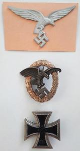 Luftwaffe – vyznamenanie WWII (pozorovateľ, železný kríž I. triedy)