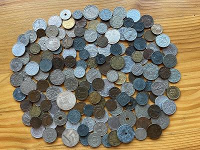 Konvolut starých mincí do roku 1945 - včetně stříbra