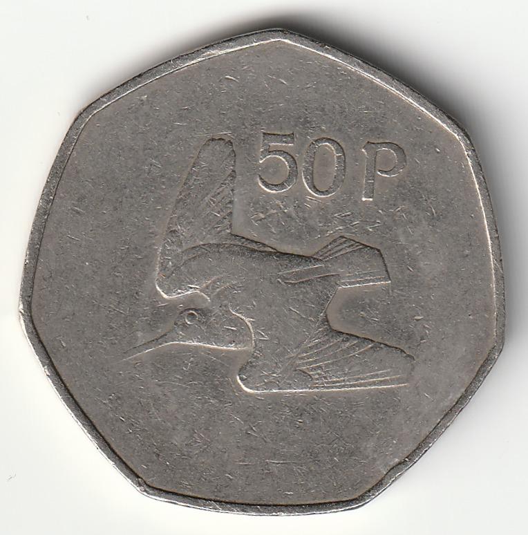 Írsko - 50 pencí - 1970 - Numizmatika