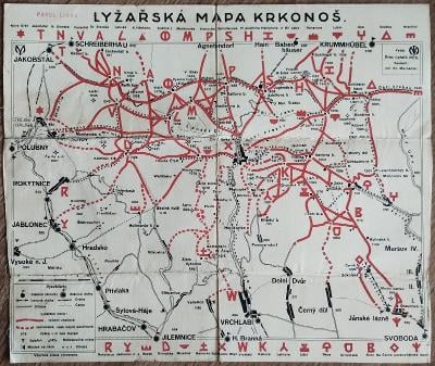 Lyžařská mapa Krkonoš