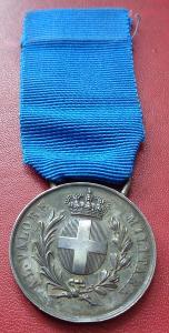 Itálie Stříbrná Medaile Valore Militare Španělská Válka 1936-1939 Řád