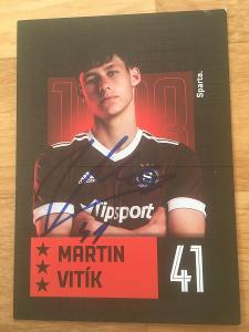 Fotbal - AC Sparta Praha - Martin Vitík - ofic.kl karta -ofic.kl karta
