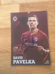 Fotbal - AC Sparta Praha - David Pavelka - ofic.kl karta - podepsané