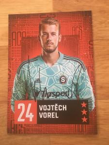 Fotbal - AC Sparta Praha - Vojtěch Vorel - ofic.kl karta - podepsané
