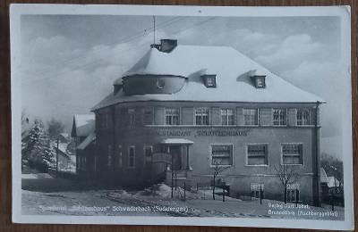 Bublava - Schwaderbach - Krušné hory - hospoda v zimě - 30. léta