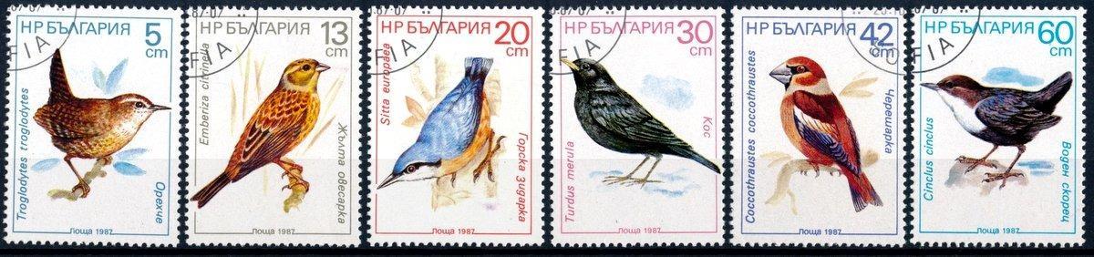 Bulharsko ʘ/1987 Mi. 3607-12 , komplet , ptáci , /22/