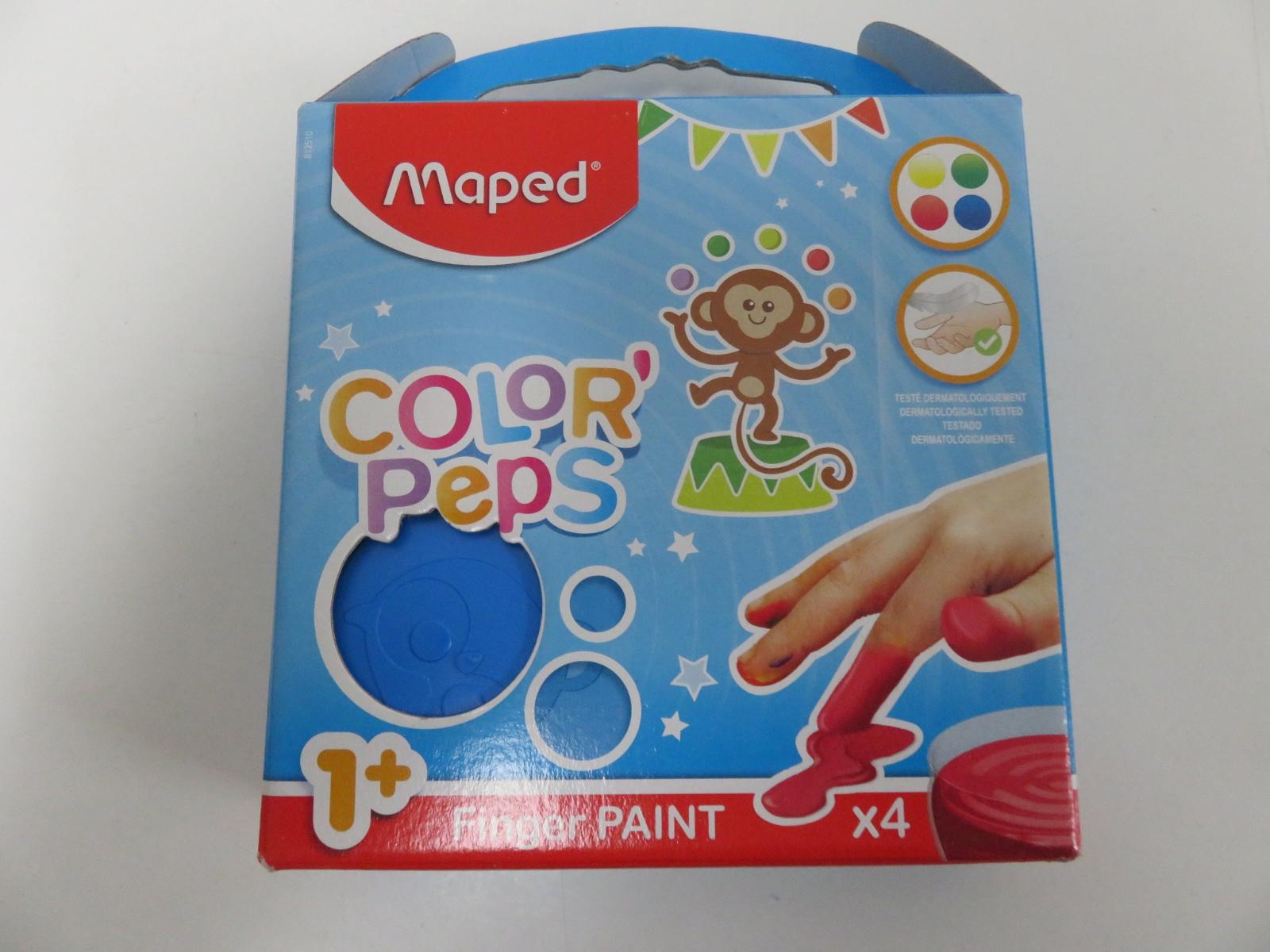 Nové prstové farby Maped Color Peps - 4 farby, 80 ml - Deti