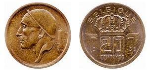 BELGIE 20 centimes 1953 KM# 146 Stav 1/1 M-0423
