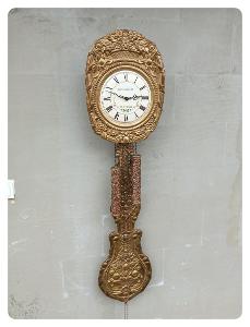 Staré mosazné tepané řetízkové hodiny Contuasky - Louis Jaquine 