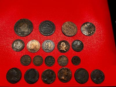 Různé mince Rakousko-Uhersko