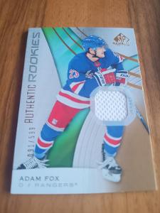 ADAM FOX NY Rangers SPGU Jersey /599