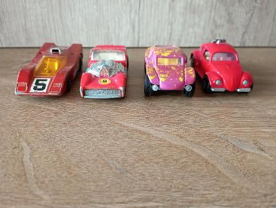 4x matchbox superfast No.7 HAIRY HUSTLER/England,1971+No.19 ROAD DRAGS