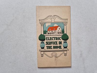 Reklamní brožurka elektřina v domácnosti ca 1915 NELA ComEd USA