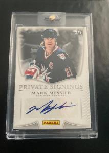 Mark Messier panini private signings Autograph /5 