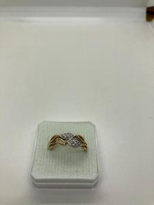 Zlatý prsten s brilianty 0,07CT  Au585/14 kar , 3,46 g