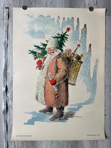 Děda Mráz, dobový plakát z 50. let