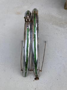 Blatníky na dámsky bicykel - chróm/zelená (1033)