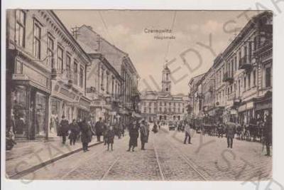 Ukrajina - Czernowitz - Hlavní ulice, obchody, lid