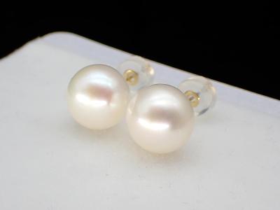 18k zlaté perlové náušnice-  velké perly