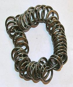 Staré malé kovové kroužky - Záclony - Závěsy - 43 kusů 