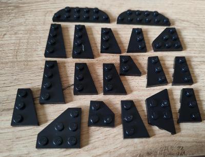 LEGO různé desky, podložky - černé