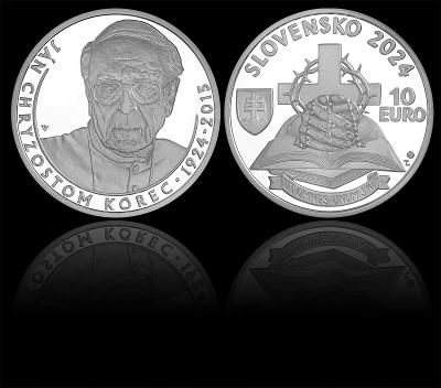 10€/2024 Proof -  Ján Chryzostom Korec - 100.výročie narodenia