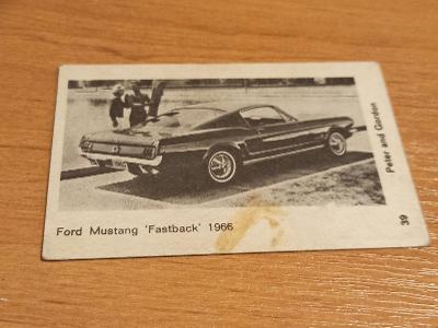 KK 260224 - retro, kartička, auto,Ford Mustang, 1ks