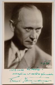 FRANTIŠEK KREUZMAN podepsaná fotografie s věnováním z roku 1945