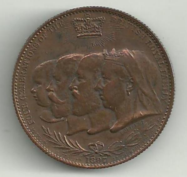 jubilejná medaila kráľovnej Viktórie z roku 1897 od H Gruebe - Numizmatika