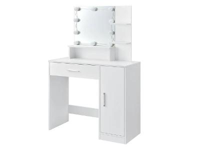 Toaletní stolek Zoey 28125, s LED osvětlením, zrcadlem, zásuvkou - B