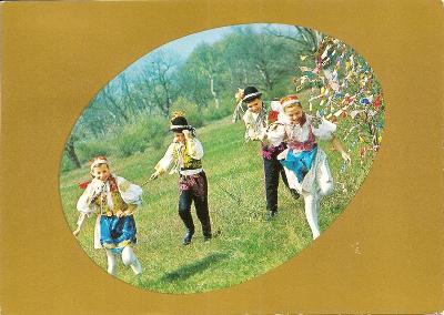 Lidové kroje - velikonoce - děti - VF - 1974