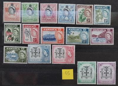 Jamajka 1956-8 100£ Komplet definitivy královny Alžběty II.