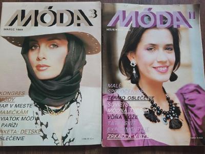 Slovenský časopis - Móda - z roku 1988-9 , 2 čísla  