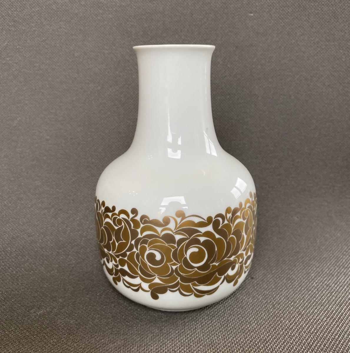 Porcelánová váza, zlatý dekor, Thomas Rosenthal - Starožitnosti a umenie