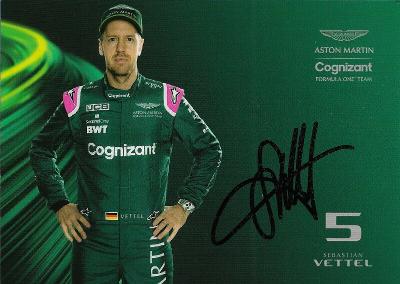 Sebastian Vettel originální podpis