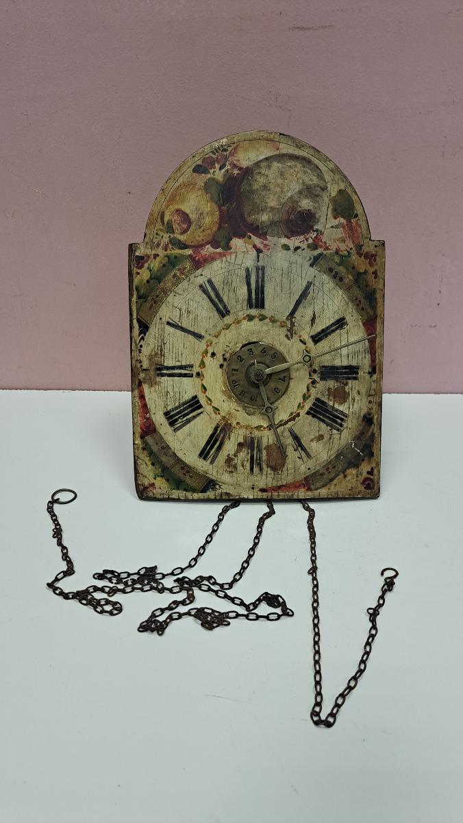Starožitné sedliacke hodiny s budíkom Schwarzwald 19 st. 6540 - Starožitnosti